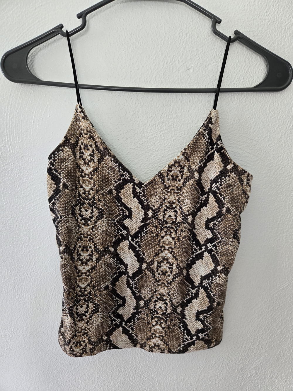 gaze Snake-Print Tank Top Brown & Black